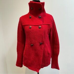 GAP RED Wool Cashmere Knit Jacket Sweater – Small (Fits M)